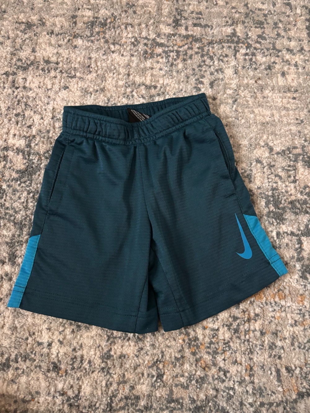 Nike 3T Dark Teal Athletic Shorts with Bright Teal Accents